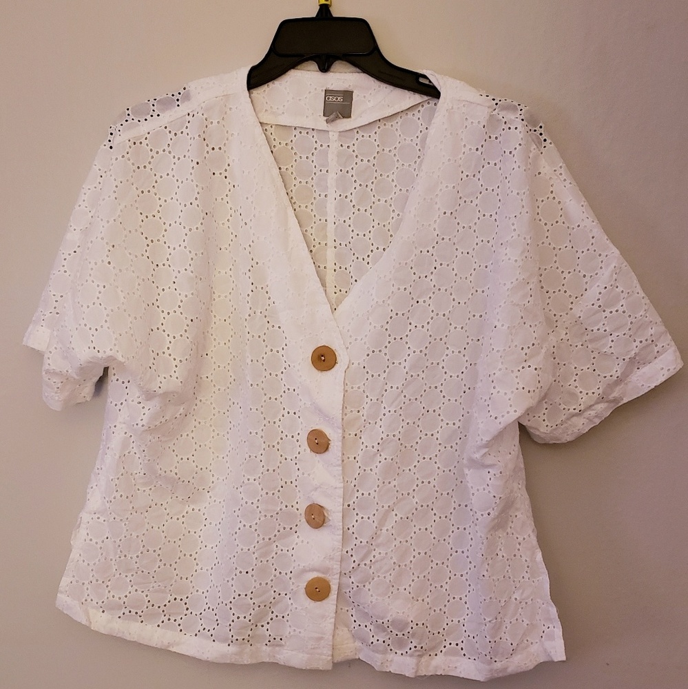 Asos Design Curve Button Through Top - image 4